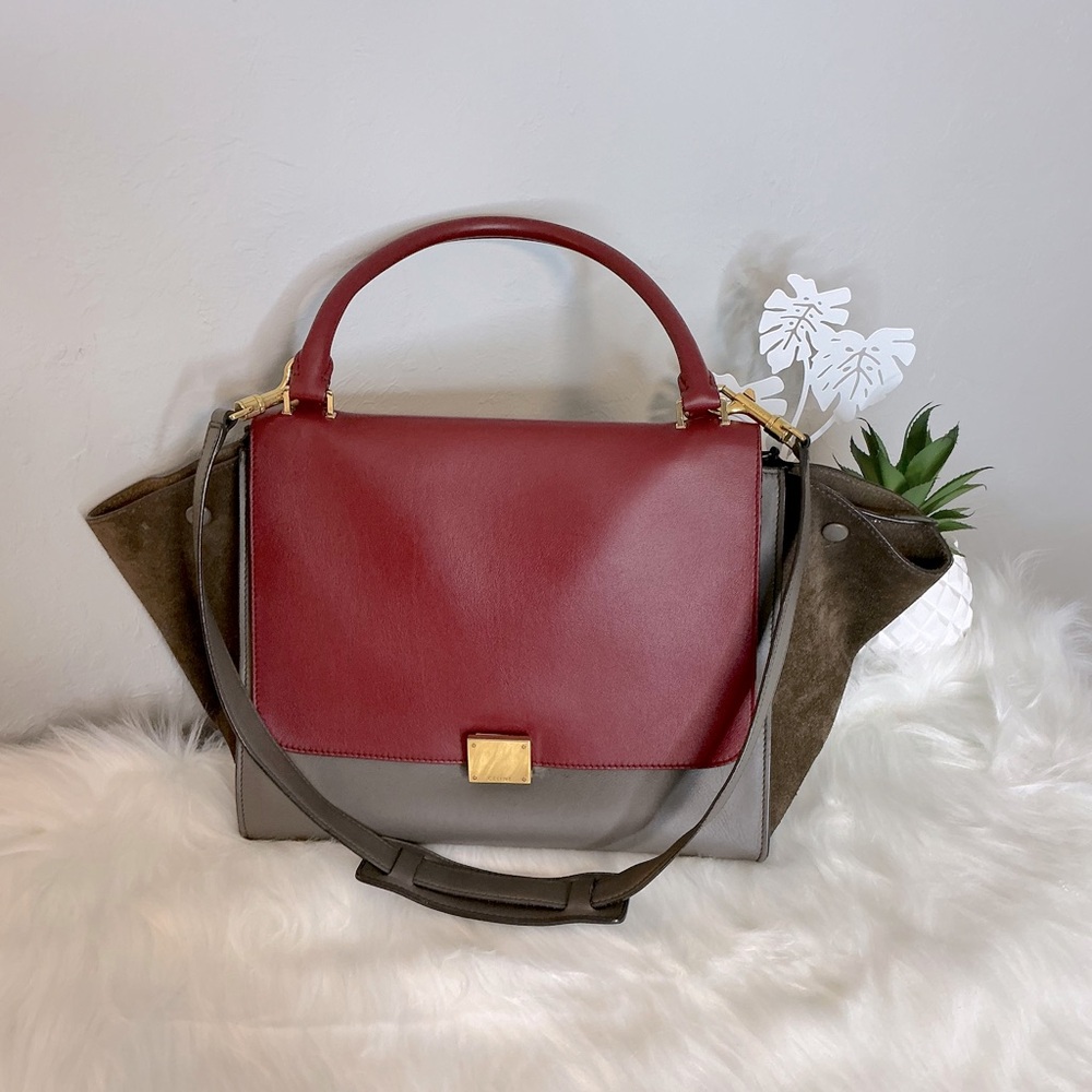 Céline Trapeze Multicolor Leather Handbag - Picture 1 of 8